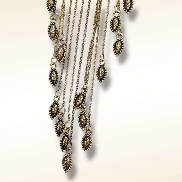 Free People Bohemian Layered Necklace Gold NWT Festival Western Witchy 70s - Picture 9 of 17